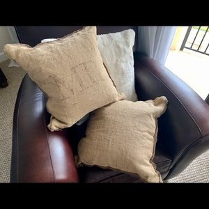 Burlap Pillow Covers - Mr. & Mrs.